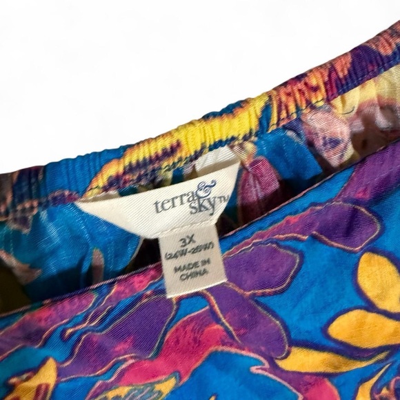 Terra & Sky NWT Boho Floral Babydoll Top - Picture 5 of 6